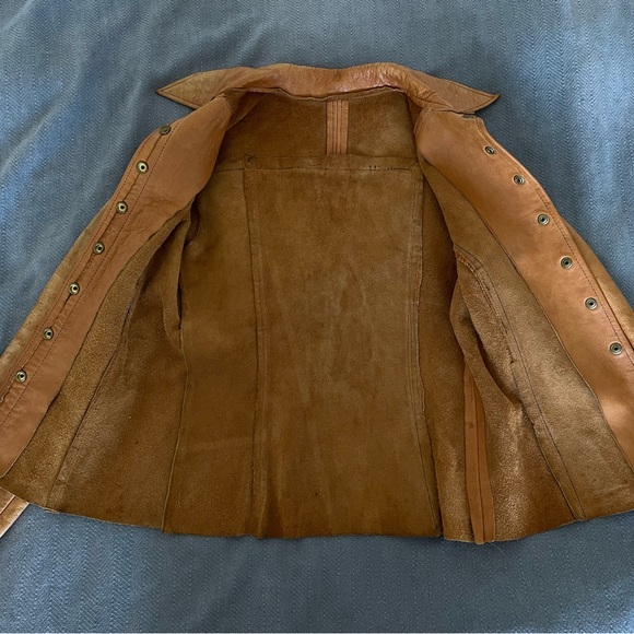 Vintage 60s 70s Leather Jacket East West Musical Instruments - Picture 10 of 10